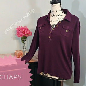 Chaps Longsleeve ¾ Button Up Top